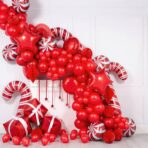 Set 12 Baloane, Embo, din Latex Standard, 25 cm, Rosu - imagine 2