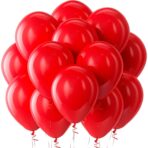 Set 12 Baloane, Embo, din Latex Standard, 25 cm, Rosu - imagine 4