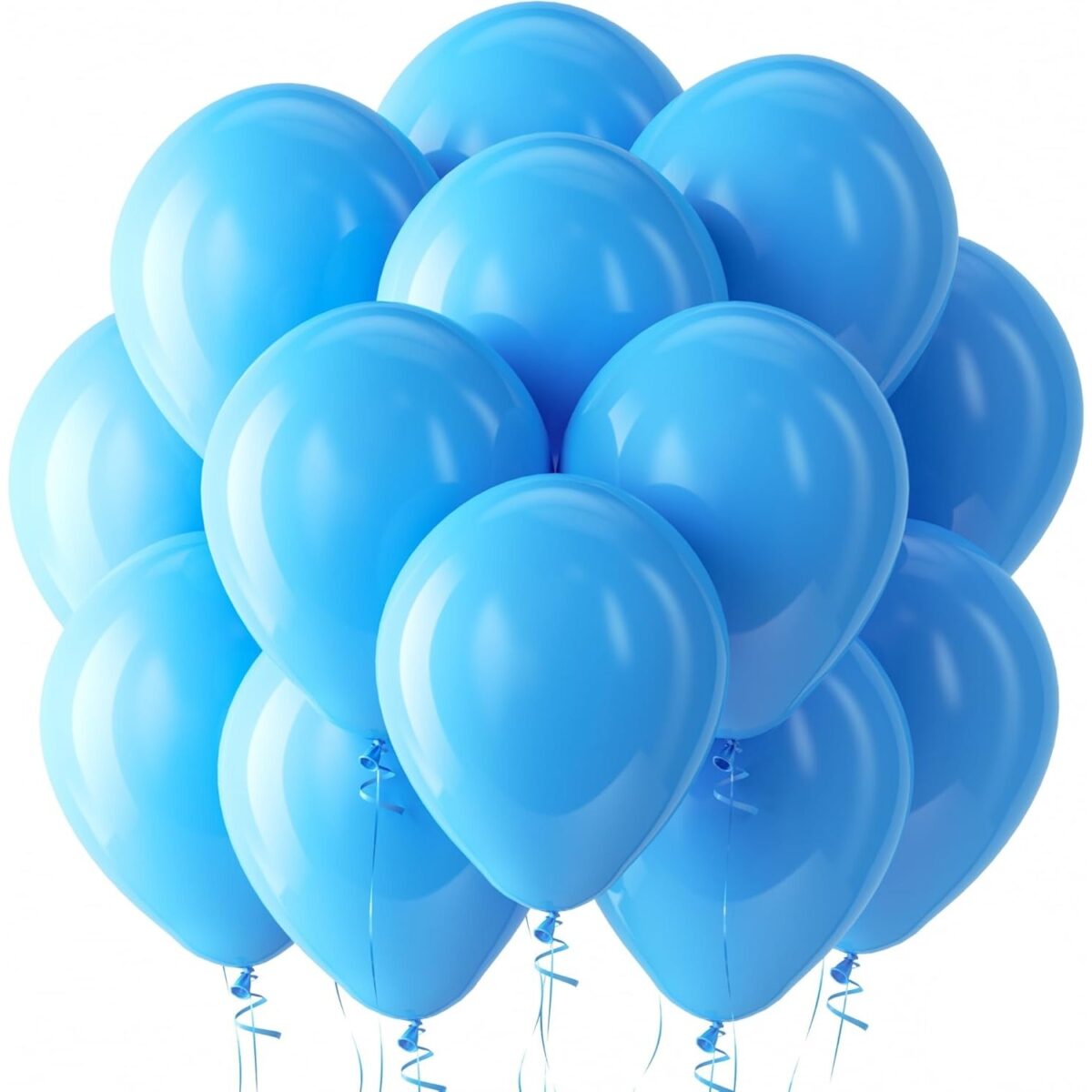 Set 12 Baloane, Embo, din Latex Standard, 30 cm, Albastru Deschis - imagine 2