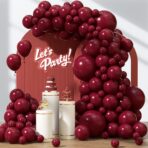 Set 12 Baloane, Embo, din Latex Standard, 30 cm, Grena - imagine 2