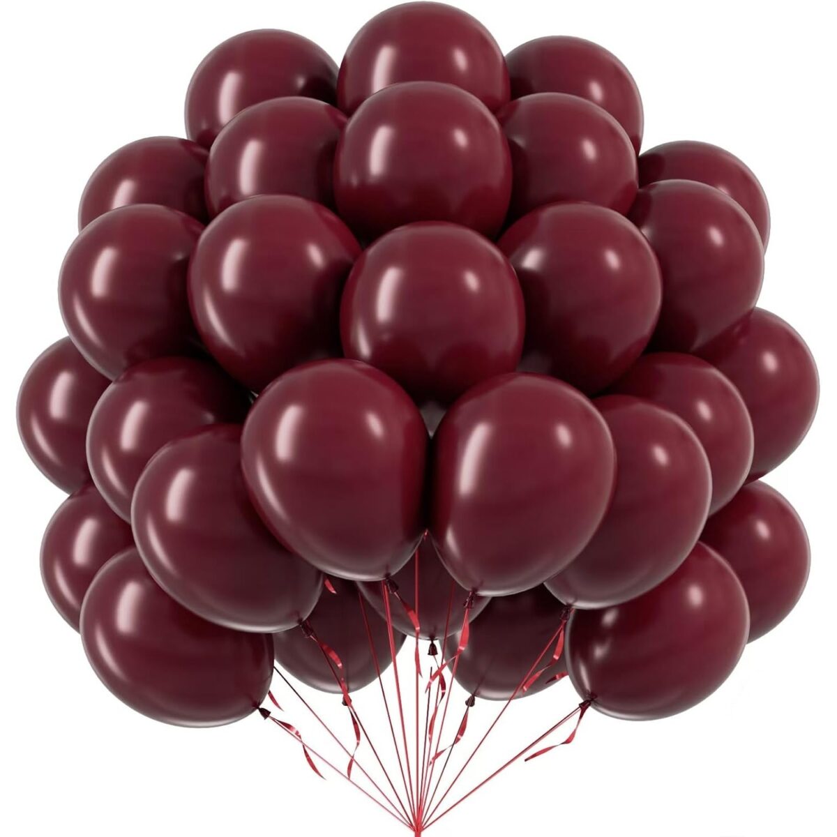 Set 12 Baloane, Embo, din Latex Standard, 30 cm, Grena - imagine 5