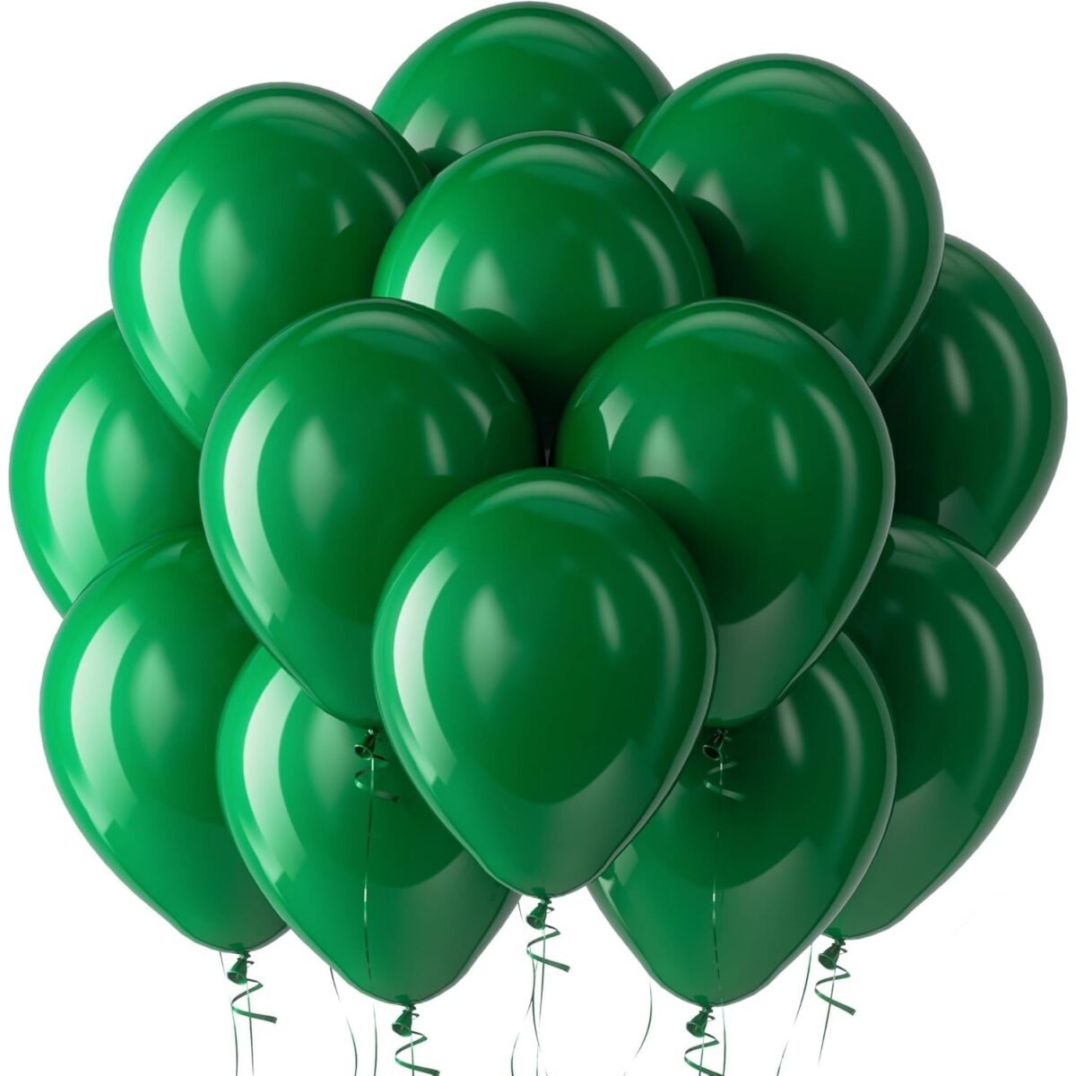 Set 12 Baloane, Embo, din Latex Standard, 30 cm, Verde Inchis - imagine 2