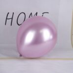 Set 12 Baloane, Embo, din Latex Chrome, 13 cm, Mov Deschis - imagine 5