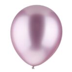 Set 12 Baloane, Embo, din Latex Chrome, 13 cm, Mov Deschis