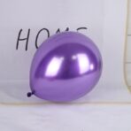 Set 12 Baloane, Embo, din Latex Chrome, 13 cm, Mov - imagine 4