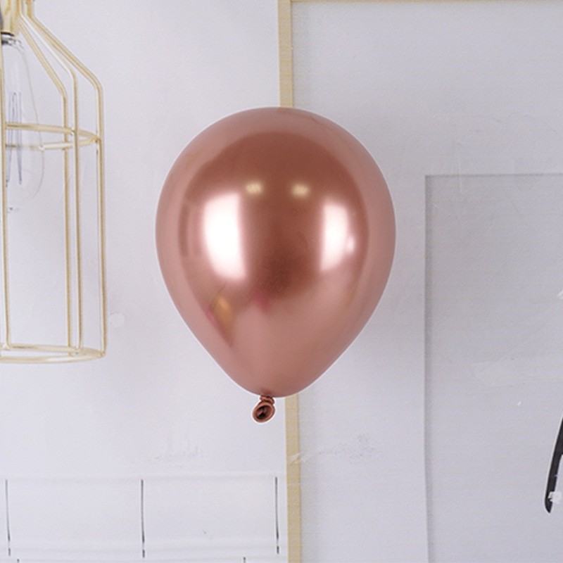 set-12-baloane-latex-cheome-13-cm-rose-gold-69139afb68bb6 Set 12 Baloane, Embo, din Latex Chrome, 13 cm, Roz-Auriu - imagine 2