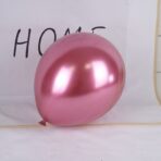 Set 12 Baloane, Embo, din Latex Chrome, 13 cm, Rosu - imagine 2