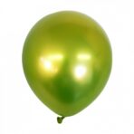 Set 12 Baloane, Embo, din Latex Chrome, 25 cm, Verde Lime