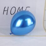 Set 12 Baloane, Embo, din Latex Chrome, 30 cm, Albastru Inchis - imagine 2
