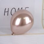 Set 12 Baloane, Embo, din Latex Chrome, 30 cm, Sampanie - imagine 4