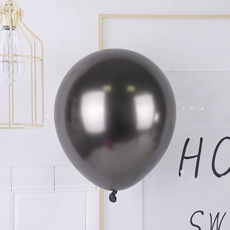 set-12-baloane-latex-cheome-30-cm-negru-6913a34ed1322 Set 12 Baloane, Embo, din Latex Chrome, 30 cm, Negru - imagine 3