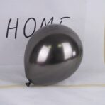 Set 12 Baloane, Embo, din Latex Chrome, 30 cm, Negru - imagine 4