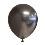 Set 12 Baloane, Embo, din Latex Chrome, 30 cm, Negru