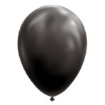 Set 12 Baloane, Embo, din Latex Standard, 13 cm, Negru