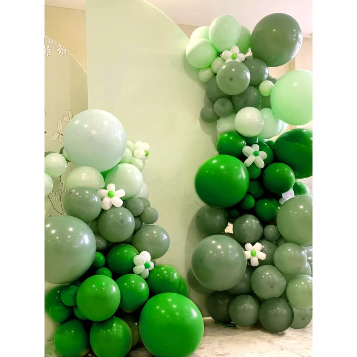 Set 12 Baloane, Embo, din Latex Standard, 13 cm, Verde - imagine 5