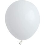 Set 12 Baloane, Embo, din Latex Standard, 25 cm, Alb