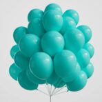 Set 12 Baloane, Embo, din Latex Standard, 25 cm, Turcoaz - imagine 3