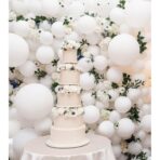 Set 12 Baloane, Embo, din Latex Standard, 30 cm, Alb - imagine 2