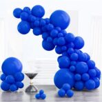 Set 12 Baloane, Embo, din Latex Standard, 30 cm, Albastru - imagine 2
