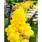 Set 12 Baloane, Embo, din Latex Standard, 30 cm, Galben - imagine 3