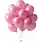 Set 12 Baloane, Embo, din Latex Standard, 30 cm, Roz Deschis - imagine 5
