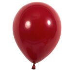 Set 12 Baloane, Embo, din Latex Standard, 30 cm, Rosu Inchis