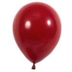 Set 12 Baloane, Embo, din Latex Standard, 30 cm, Rosu Inchis
