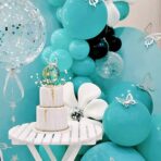 Set 12 Baloane, Embo, din Latex Standard, 30 cm, Turcoaz - imagine 2