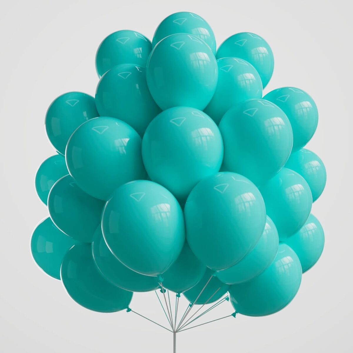 Set 12 Baloane, Embo, din Latex Standard, 30 cm, Turcoaz - imagine 3