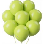 Set 12 Baloane, Embo, din Latex Standard, 30 cm, Verde Lime - imagine 2