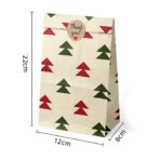 Set 12 Pungi de Cadou, Embo, Tema Craciun, cu Motive Festive, 12 Stickere Incluse, 22 x 12 x 8 cm, din Hartie, Multicolor - imagine 2