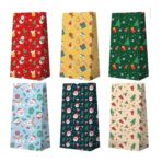 Set 12 Pungi de Cadou, Embo, Tema Craciun, cu Motive Festive, 12 Stickere Incluse, 24 x 13 x 8 cm, din Hartie, Multicolor