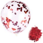 Set 15 baloane pentru petrecere, Embo, alb/rosu, 30 cm - imagine 4