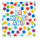 Set 20 Servetele de Masa, Embo, Colectia LA MULTI ANI, 33 x 33 cm, din Hartie, Multicolor