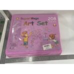 Set 208 Piese, Complet pentru Pictura si Desen, Embo, Tip Servieta, 3-12 Ani, 32.6 x 27.7 x 6 cm, Roz - imagine 6