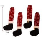 Set 4 decoratiuni tip soseta pentru scaune Embo, tematica Craciun, material textil/poliester, 15 x 43 cm, rosu - imagine 3