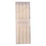 Set 4 Lumanari, Embo, pentru Suport de Masa, Fara Miros si Fum, din Parafina, 2.2 x 25 cm, Alb