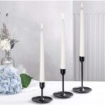 Set 4 Lumanari, Embo, pentru Suport de Masa, Fara Miros si Fum, din Parafina, 2.2 x 25 cm, Alb - imagine 3