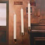 Set 4 Lumanari, Embo, pentru Suport de Masa, Fara Miros si Fum, din Parafina, 2.2 x 25 cm, Alb - imagine 7