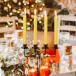 Set 4 Lumanari, Embo, pentru Suport de Masa, Fara Miros si Fum, din Parafina, 2.2 x 25 cm, Galben - imagine 6