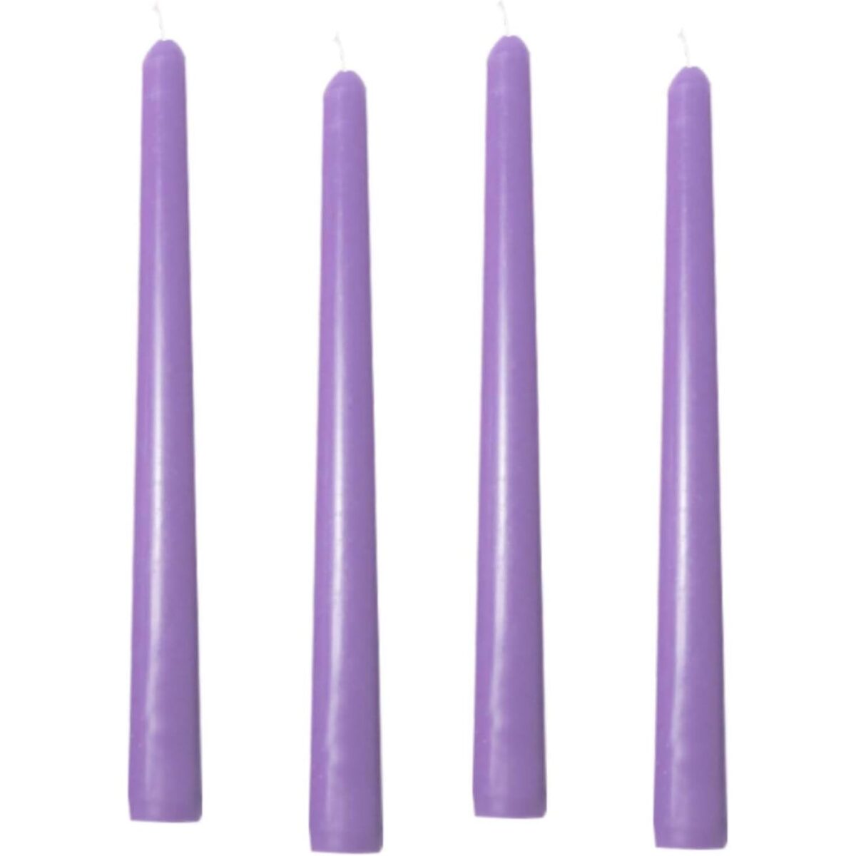 Set 4 Lumanari, Embo, pentru Suport de Masa, Fara Miros si Fum, din Parafina, 2.2 x 25 cm, Mov - imagine 7