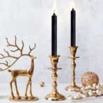 Set 4 Lumanari, Embo, pentru Suport de Masa, Fara Miros si Fum, din Parafina, 2.2 x 25 cm, Negru - imagine 6