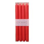 Set 4 Lumanari, Embo, pentru Suport de Masa, Fara Miros si Fum, din Parafina, 2.2 x 25 cm, Rosu