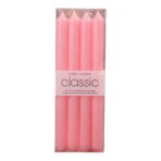 Set 4 Lumanari, Embo, pentru Suport de Masa, Fara Miros si Fum, din Parafina, 2.2 x 25 cm, Roz