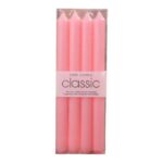 Set 4 Lumanari, Embo, pentru Suport de Masa, Fara Miros si Fum, din Parafina, 2.2 x 25 cm, Roz