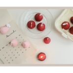 Set 4 Lumanari Parfumate, Embo, Model Capsunici, Ardere 30 min, 52g, 6.3 x 6.3 x 3.8 cm, Rosu/Roz - imagine 8