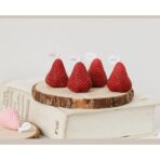 Set 4 Lumanari Parfumate, Embo, Model Capsunici, Ardere 30 min, 52g, 6.3 x 6.3 x 3.8 cm, Rosu - imagine 6