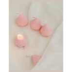 Set 4 Lumanari Parfumate, Embo, Model Capsunici, Ardere 30 min, 52g, 6.3 x 6.3 x 3.8 cm, Roz - imagine 3