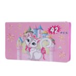 Set 42 Piese de Pictura si Desen, Embo, Tip Penar, Model Pisicuta, 24.3 x 13 x 3 cm, Roz - imagine 5