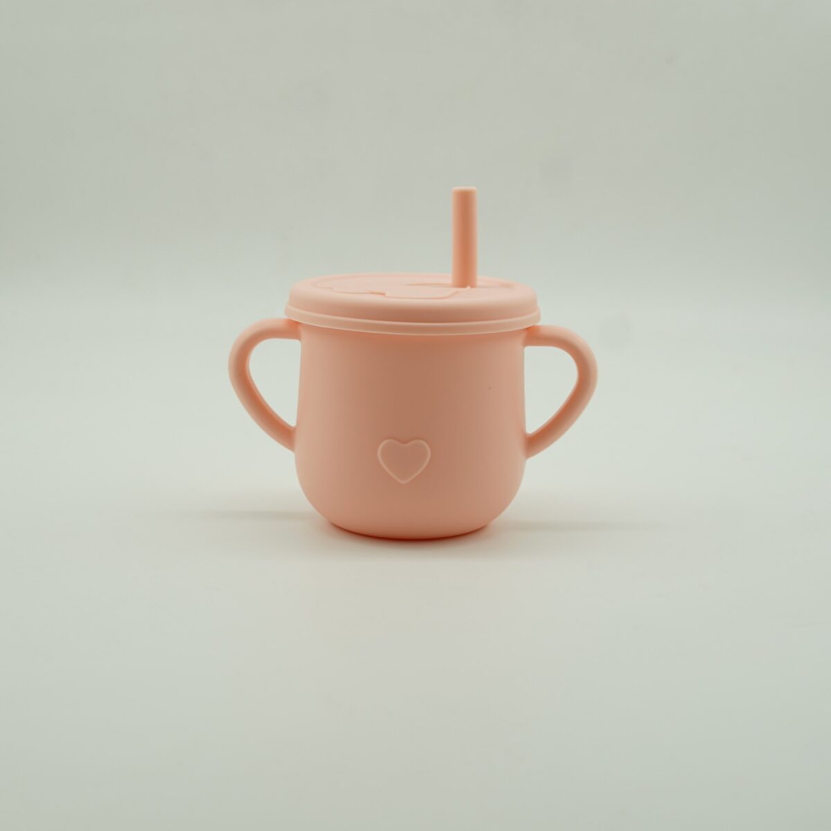 Set 5 piese diversificare bebelusi si copii din silicon Embo, baveta, farfurie compartimentata cu ventuza, bol cu ventuza, tacamuri, fara alergeni, roz - imagine 6